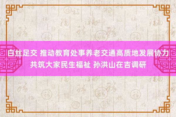 白丝足交 推动教育处事养老交通高质地发展协力共筑大家民生福祉 孙洪山在吉调研