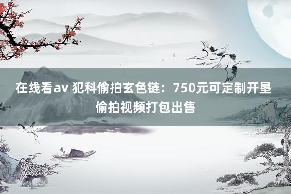 在线看av 犯科偷拍玄色链：750元可定制开垦 偷拍视频打包出售